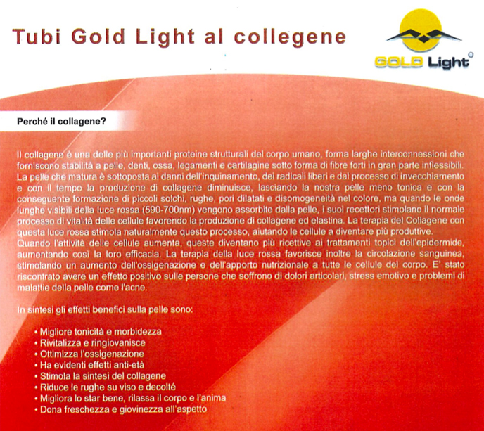Tubi Gold Light al collagene